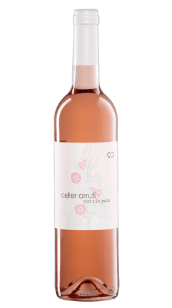 Botella de Corritjola, vino rosado joven de Celler Arrufi