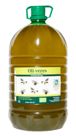 Aceite de Oliva Virgen Extra Ecológico variedad Reguers 5 litros.
