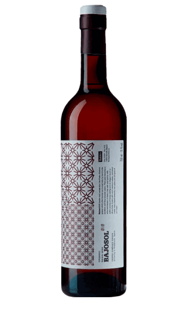 Botella de Bajosol 0/0. Un vino dulce de Bodegas Robles